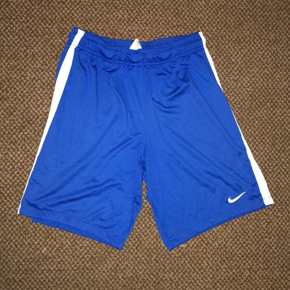 blue nike soccer shorts